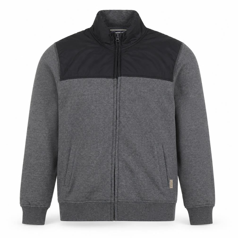 Flying Machine Men's Grey Full Zip Sweatshirt Medium