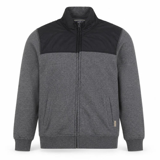 Flying Machine Men's Grey Full Zip Sweatshirt Medium