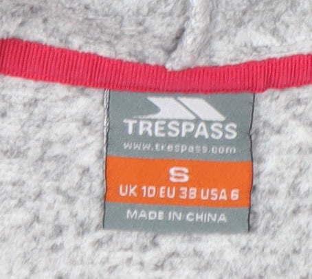 Trespass Women’s Grey Hooded Soft Shell Fleece Jacket Size 10
