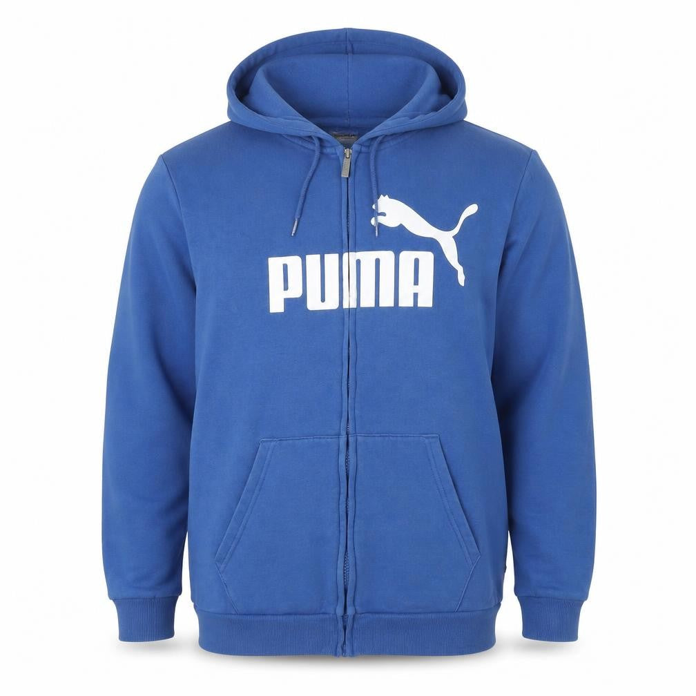 Puma Men's Blue Full Zip Hoodie XL Logo Sportswear