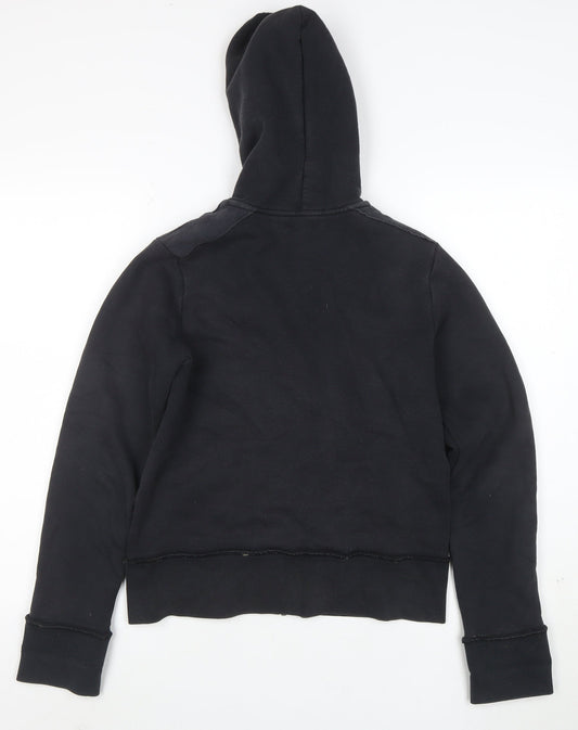 DKNY Women's Black Full Zip Hoodie Sweatshirt Size 16