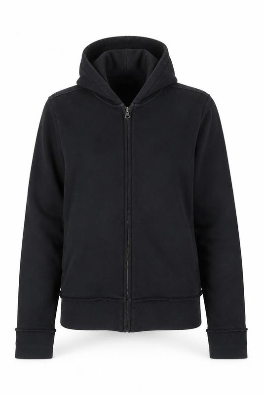 DKNY Women's Black Full Zip Hoodie Sweatshirt Size 16