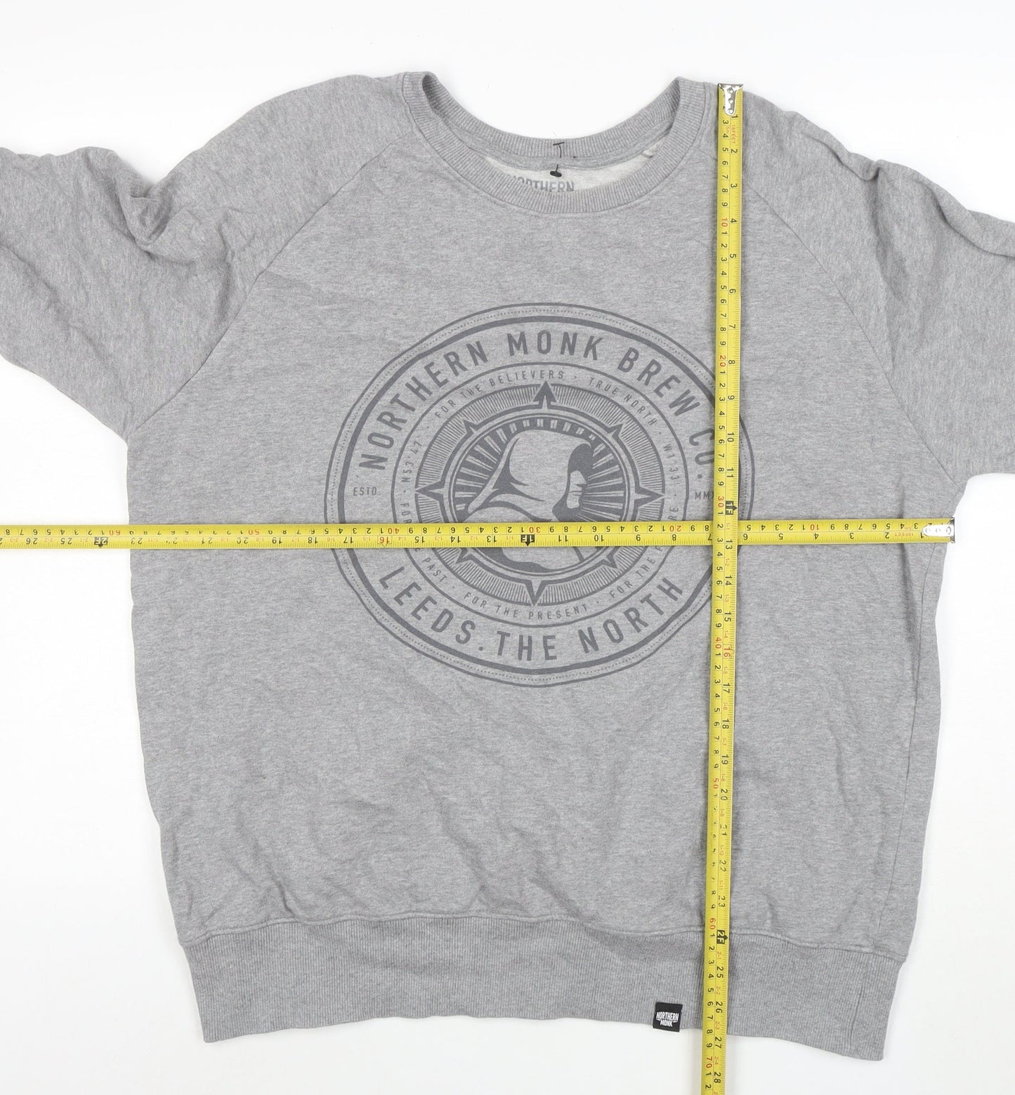 Northern Monk Men's Grey XL Pullover Logo Sweatshirt