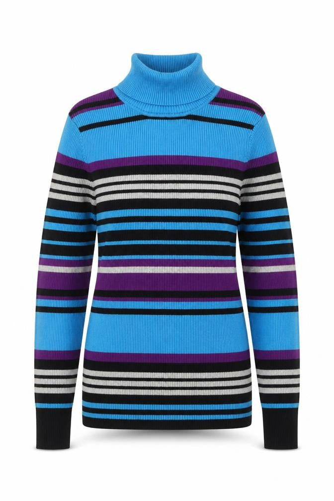 Northern Reflections Womens Multicoloured M Roll Neck Stripe Jumper