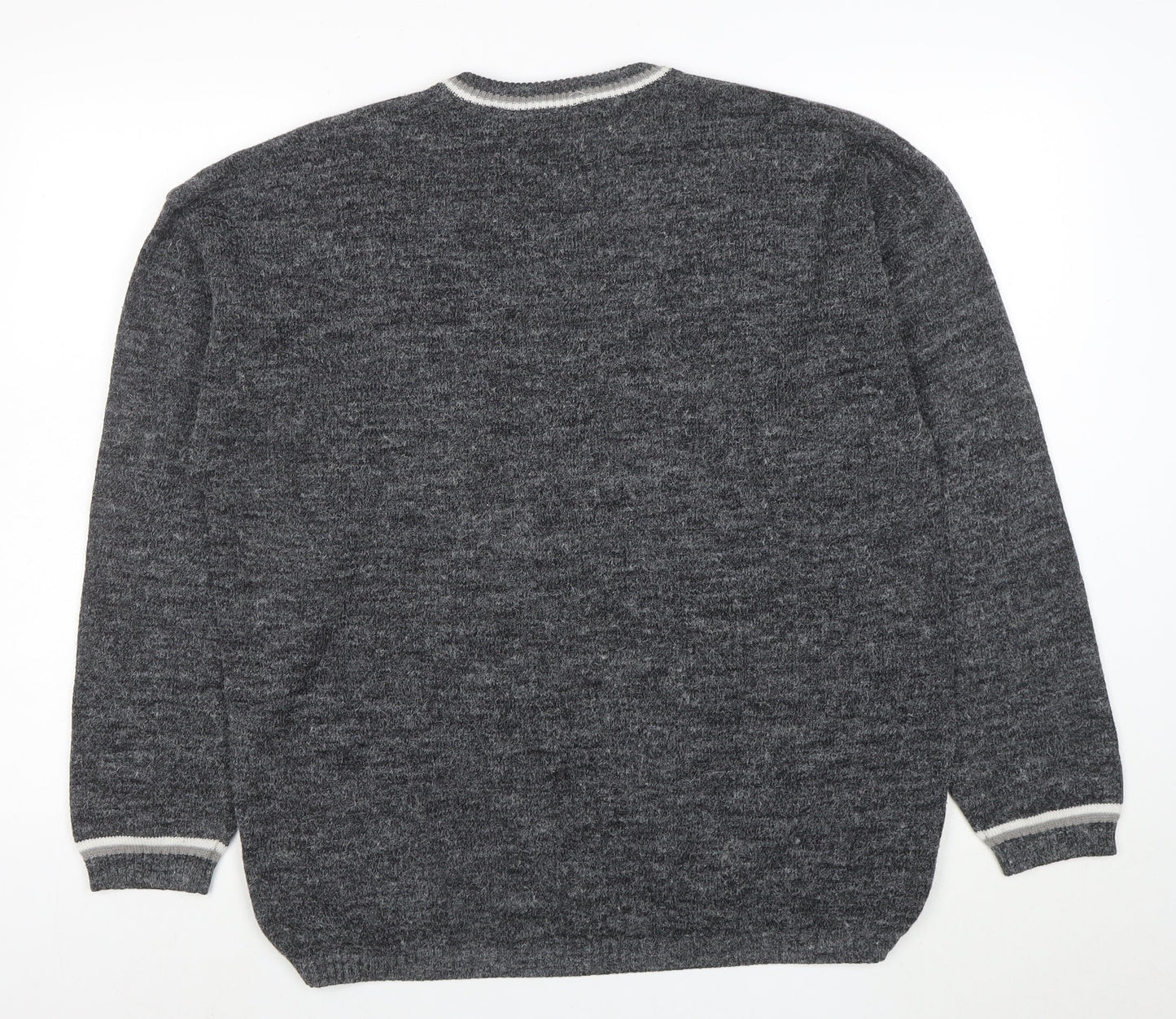 Smith and Watkins Women Grey V-Neck Knit Pullover Jumper XL