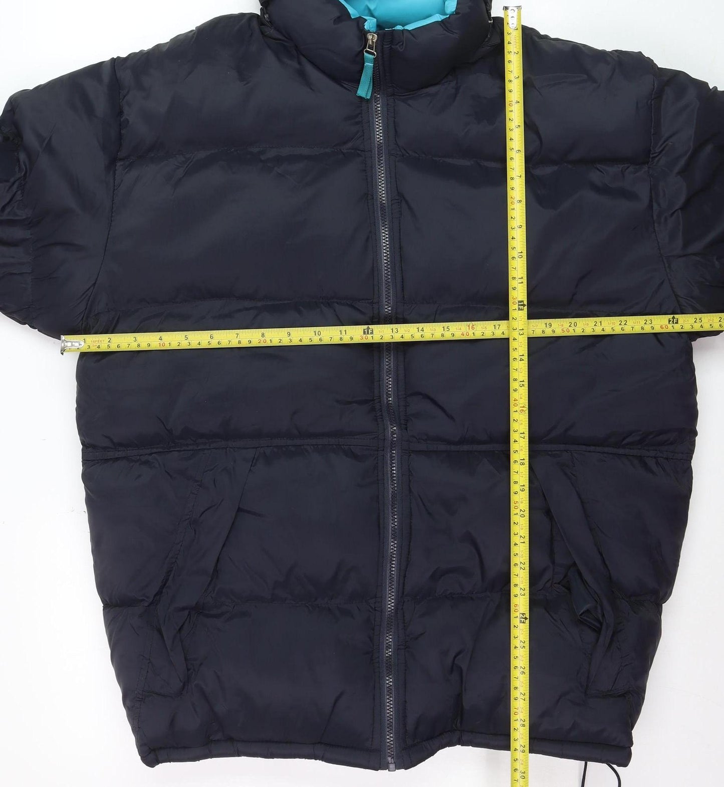 Kadite Men's Black XL Puffer Jacket Hooded Full Zip Winter Coat