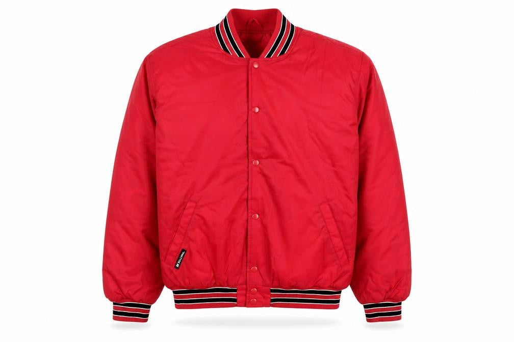 Holloway Mens Red XL Varsity Jacket Nylon Retro Sports Style