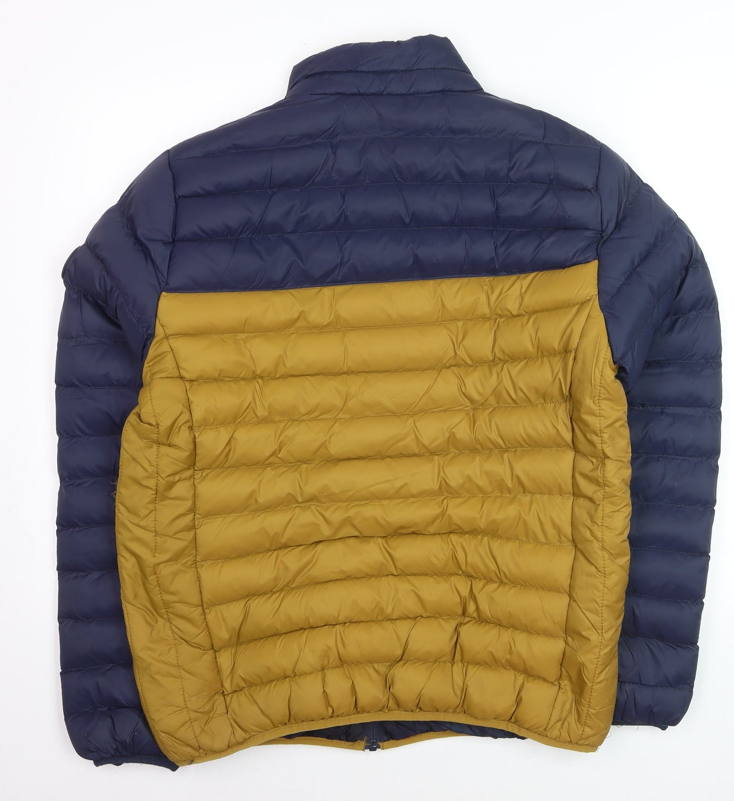 Tokyo Laundry Men’s Blue & Brown Puffer Jacket M Regular Fit