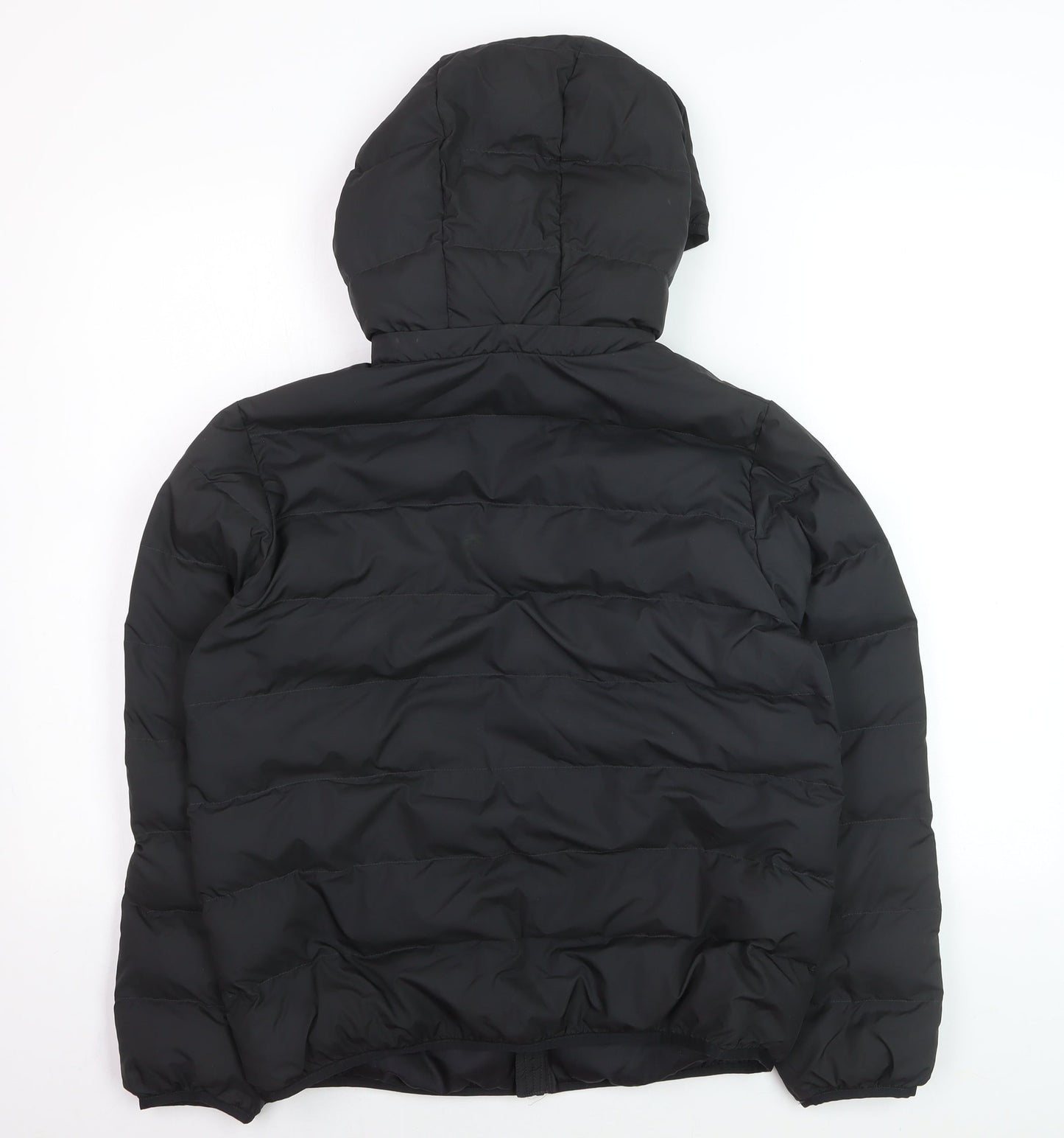 Uniqlo Boys Black 13 Years Hooded Lightweight Puffer Jacket