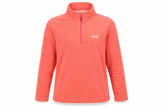 Regatta Great Outdoors Coral Pink 1/4 Zip Fleece Sweatshirt UK 12