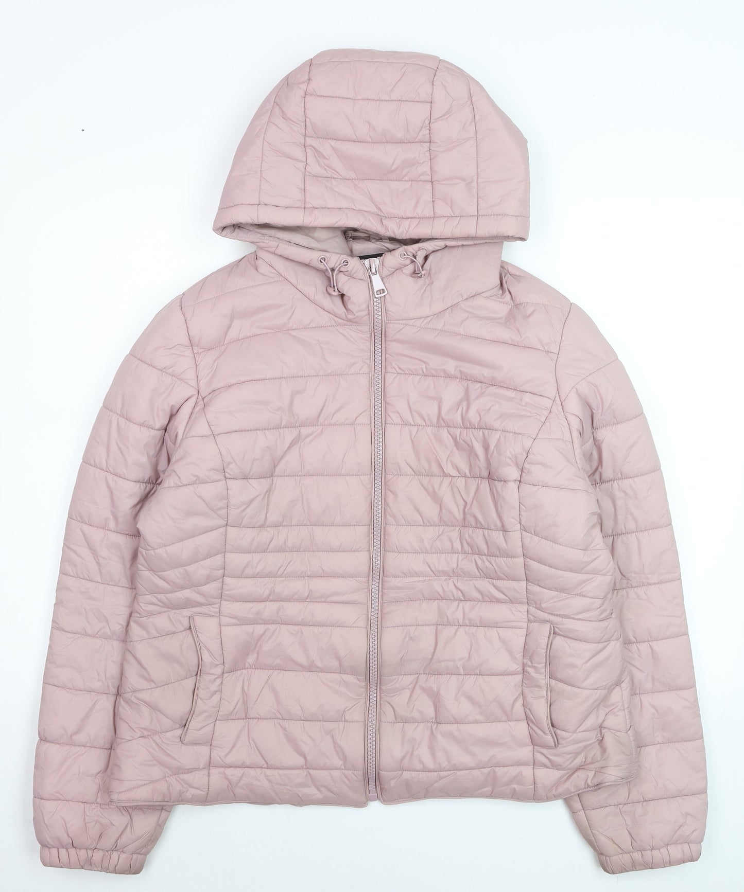 New Look Women's Pink Hooded Puffer Jacket Size 16