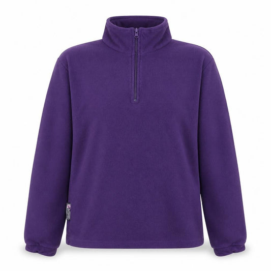 Outdoor Essentials Women's Purple Fleece 1/2 Zip Pullover Size 10