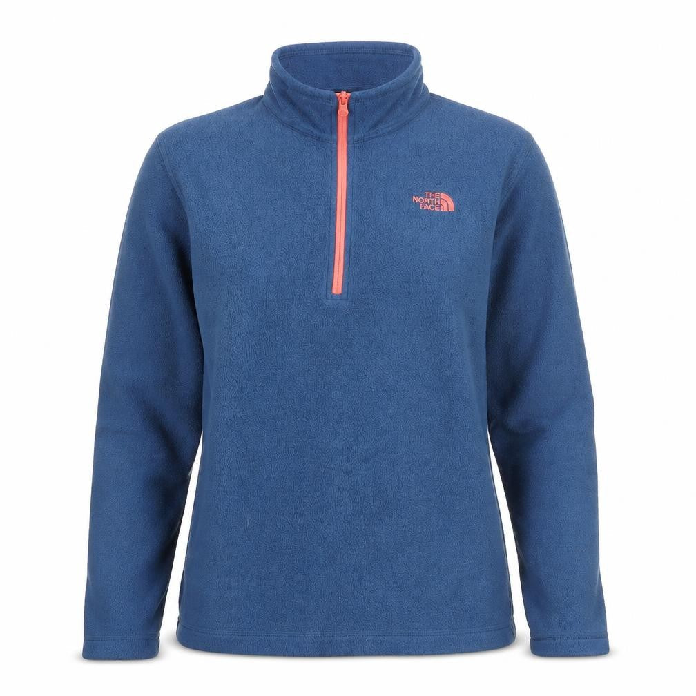 The North Face Womens Blue 1/4 Zip Fleece Pullover Sweatshirt M