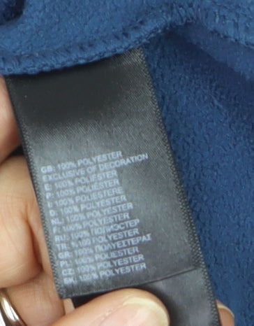 The North Face Womens Blue 1/4 Zip Fleece Pullover Sweatshirt M