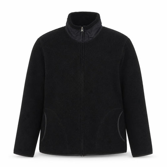 H&M Womens Black Full Zip Fleece Sweatshirt Regular Fit Size 12