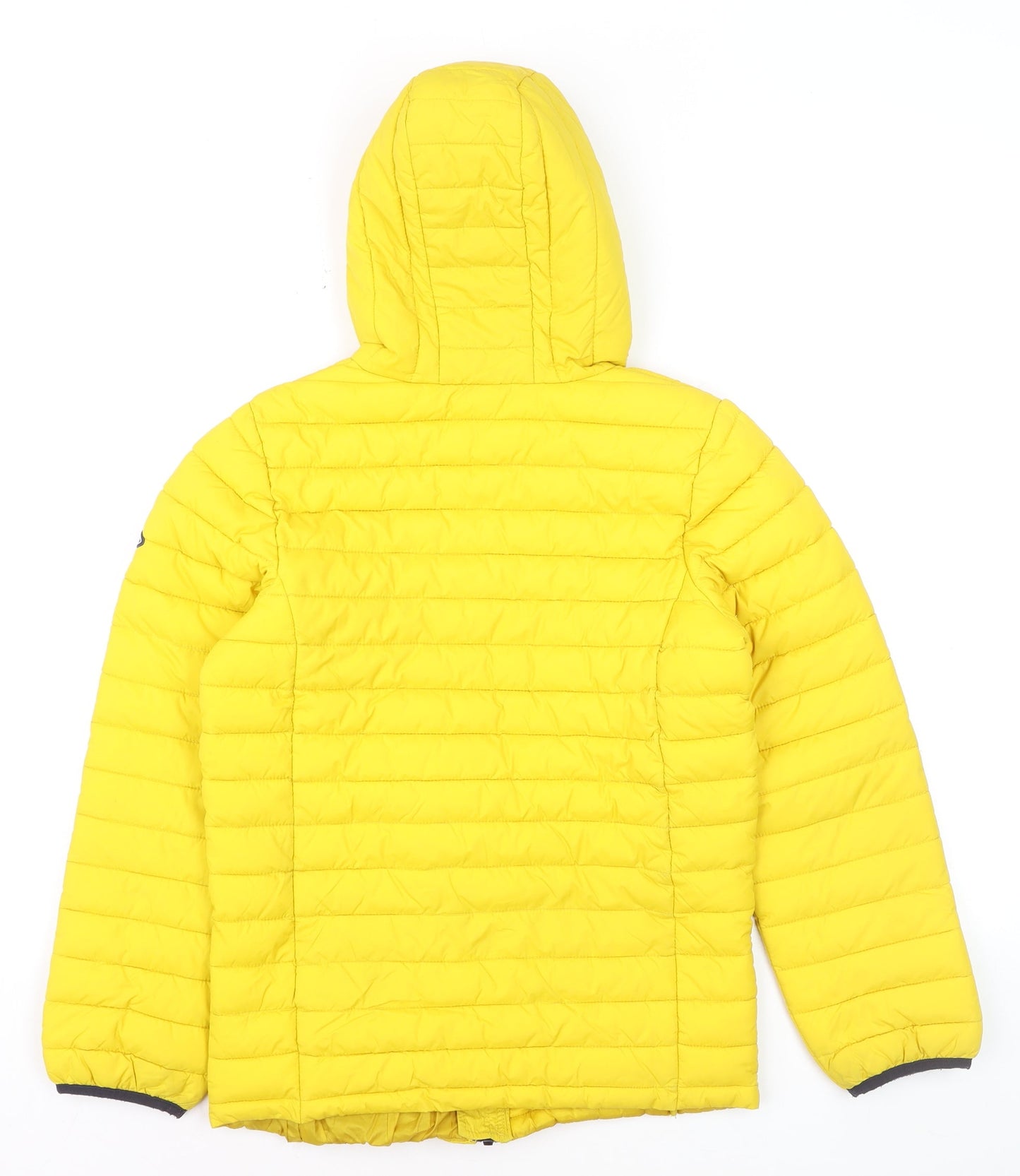 Joules Boys Yellow Hooded Puffer Jacket 11-12 Years Lightweight Outerwear