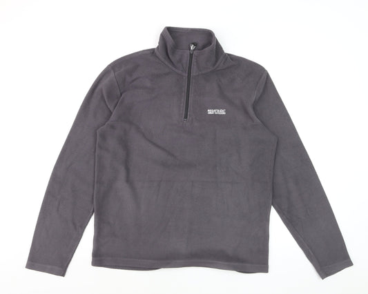 Regatta Men's Grey Fleece 1/2 Zip Pullover Sweatshirt M