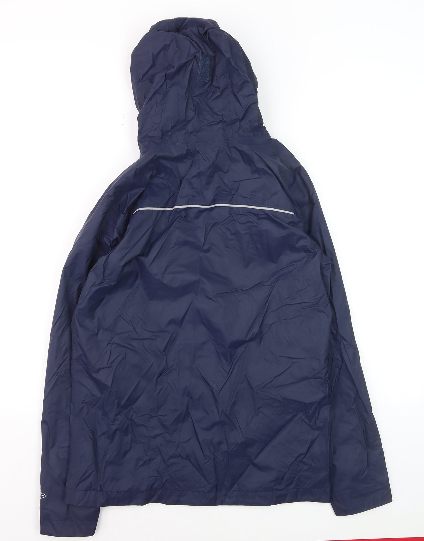 Columbia Boys Blue Hooded Waterproof Rain Coat Jacket L (14-15 Years)