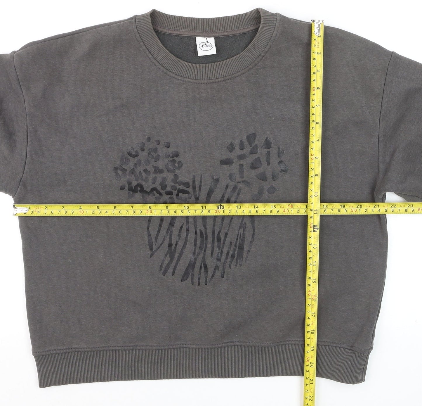 Disney by Very Women's Grey Mickey Mouse Crew Neck Sweatshirt Size M