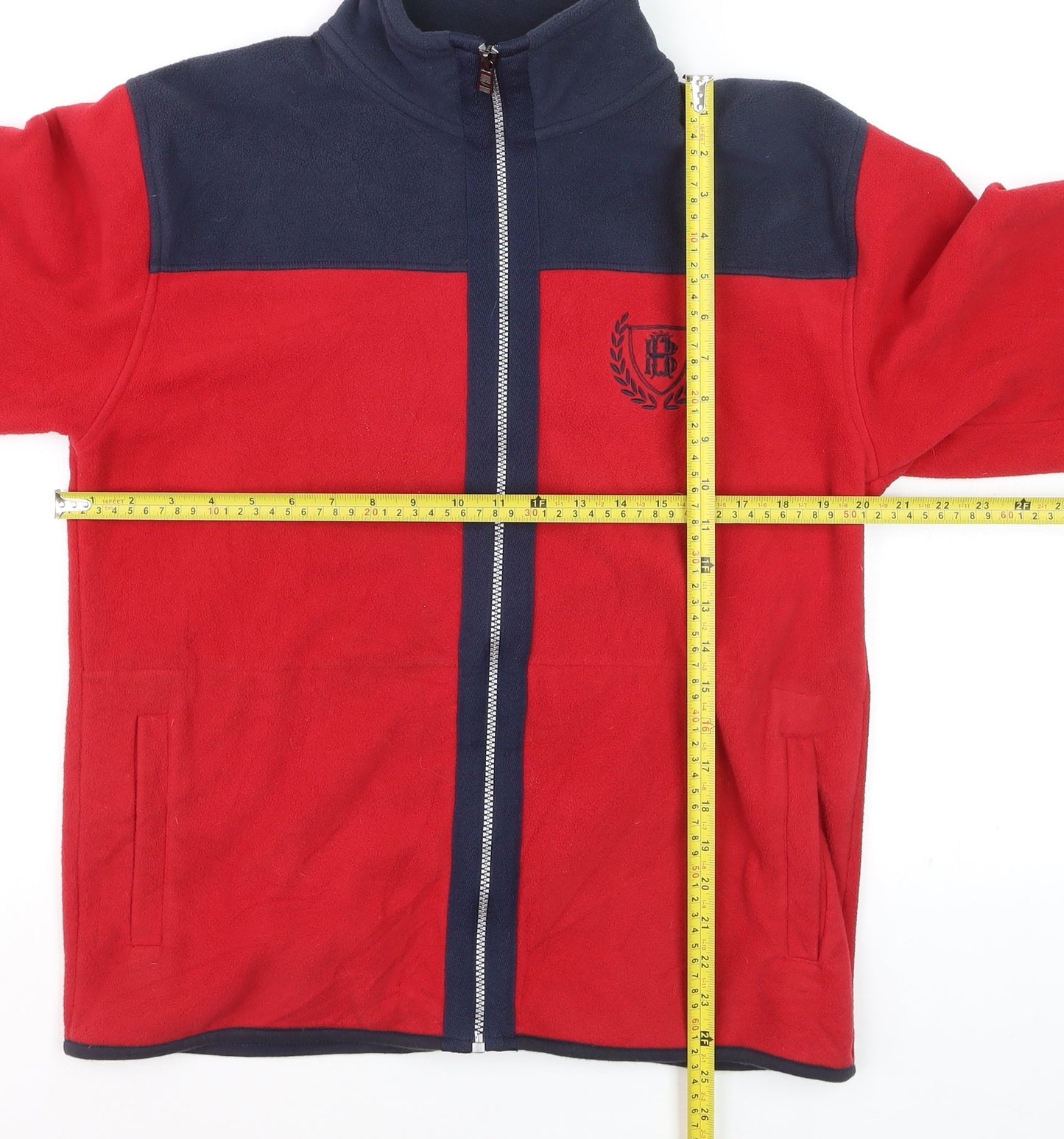 Blue Harbour Men's Red Full Zip Fleece Sweatshirt Size S