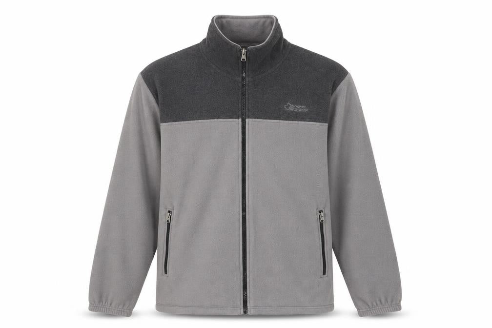 Atlas For Men Grey Full Zip Fleece Jacket L Outdoor Hiking Sweatshirt