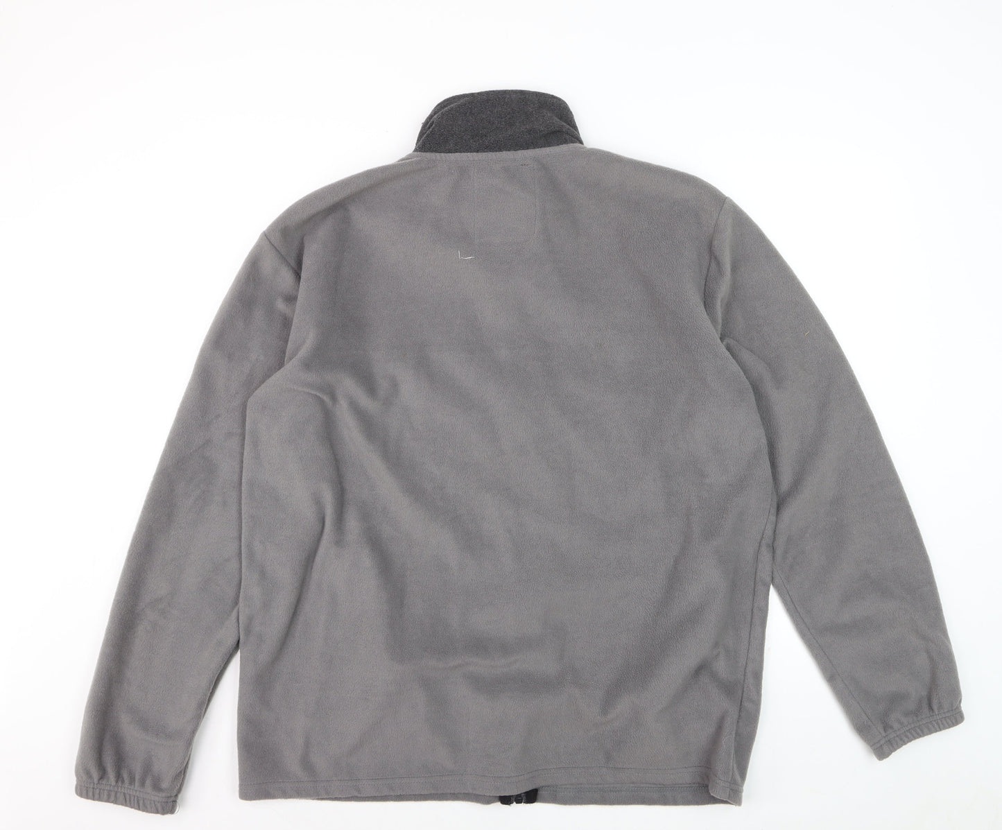 Atlas For Men Grey Full Zip Fleece Jacket L Outdoor Hiking Sweatshirt