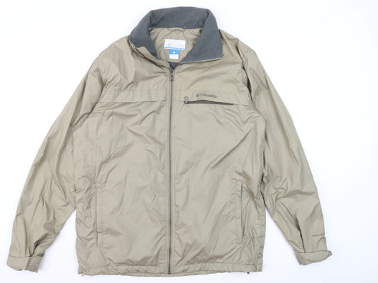 Columbia Men's Beige M Windbreaker Jacket Lightweight Outdoor