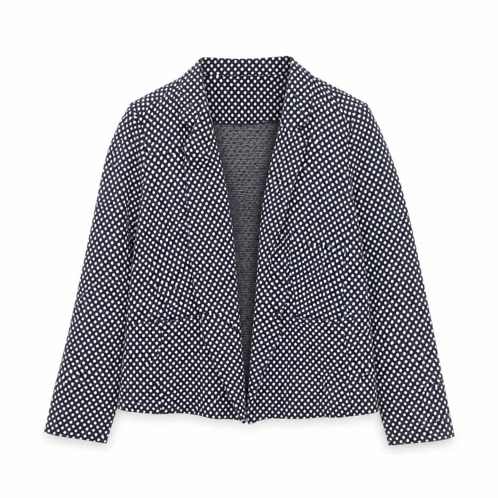 Marks & Spencer Womens Blue Polka Dot Blazer Size 18 Regular Fit
