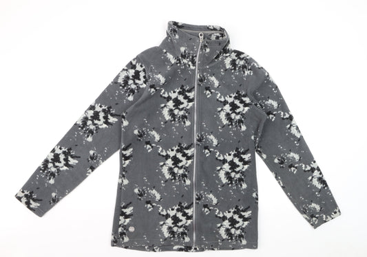 Regatta Women’s Grey Floral Fleece Full Zip Sweatshirt UK 12