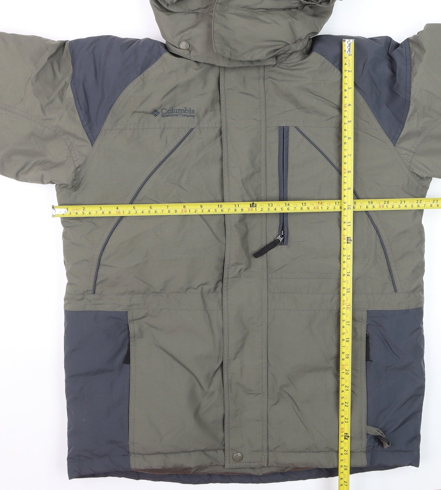 Columbia Men's Green XL Waterproof Hooded Padded Parka Jacket