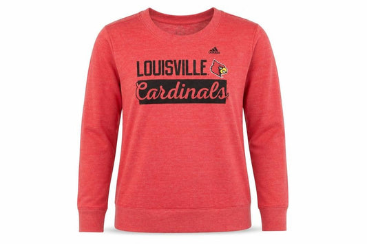 Adidas Womens Red Louisville Cardinals Pullover Sweatshirt Size M