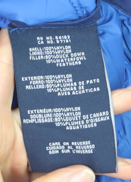 Tommy Hilfiger Men's Blue XL Puffer Jacket Nylon Down Quilted Coat