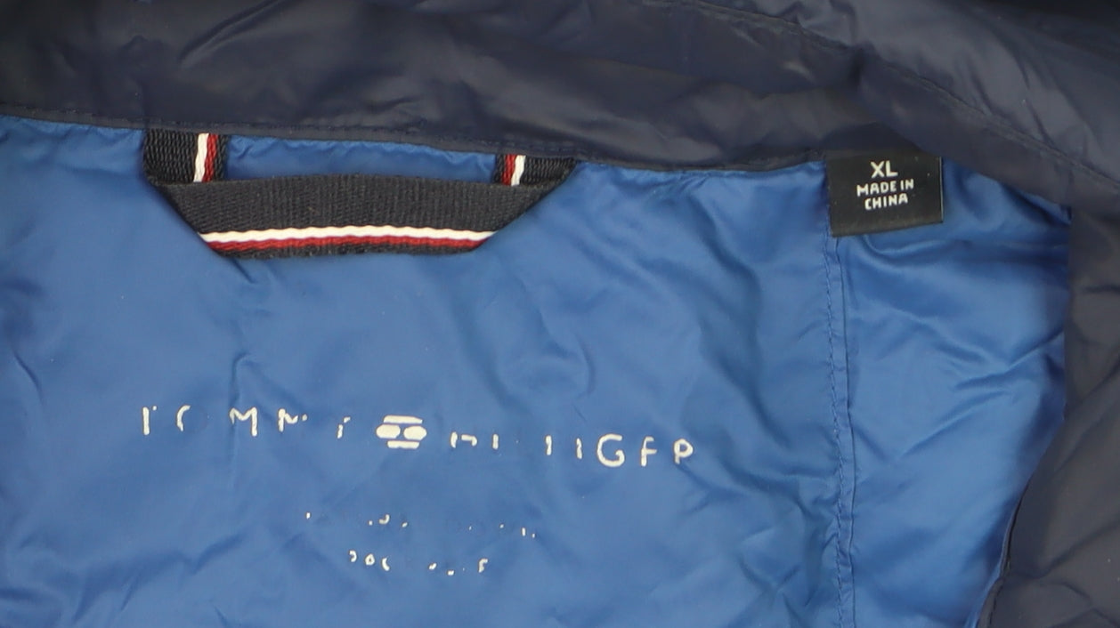 Tommy Hilfiger Men's Blue XL Puffer Jacket Nylon Down Quilted Coat