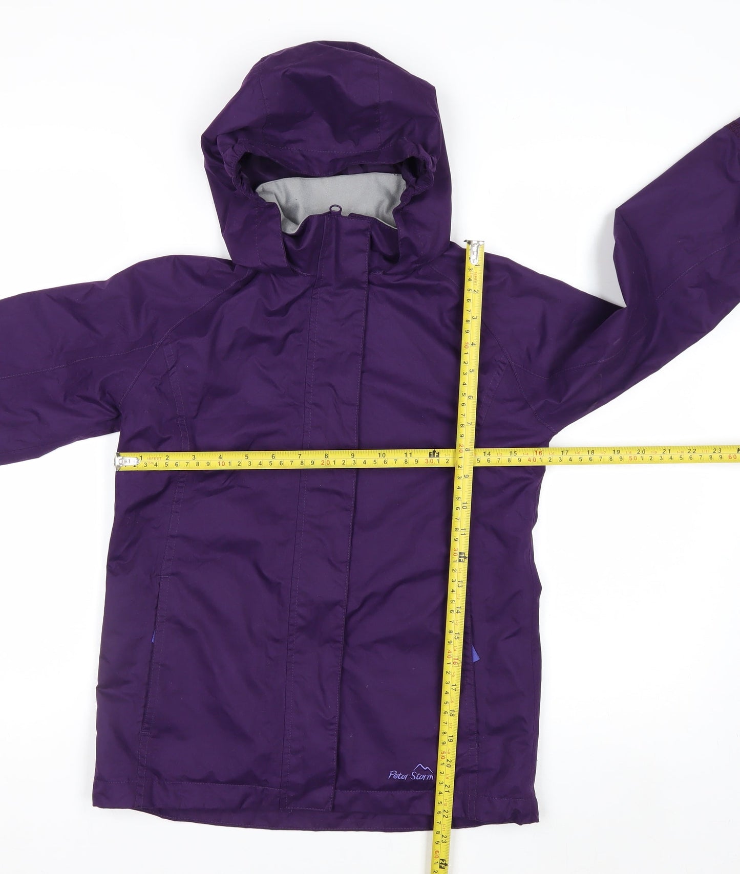 Peter Storm Girls Purple Hooded Waterproof Rain Coat Jacket 9-10 Years