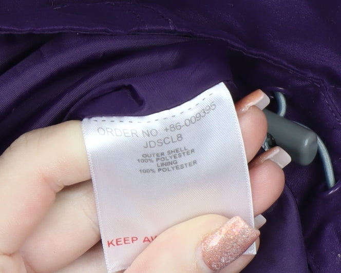 Peter Storm Girls Purple Hooded Waterproof Rain Coat Jacket 9-10 Years