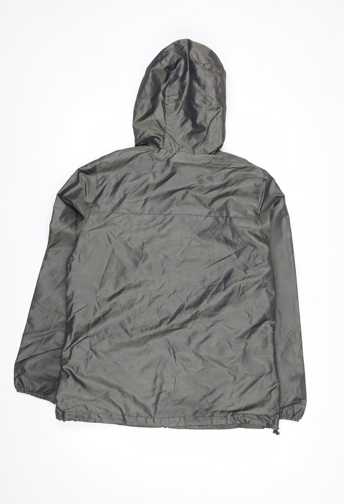 New Balance Men's Grey Hooded Windbreaker Jacket L Lightweight