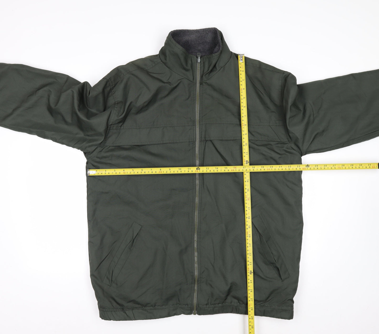 Cherokee Men's Green Polyester Full Zip Jacket M