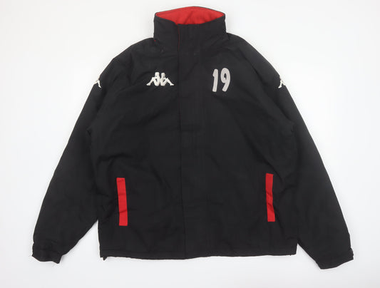 Kappa Men’s Black XL Sports Jacket Polyester Lined Winter Casual