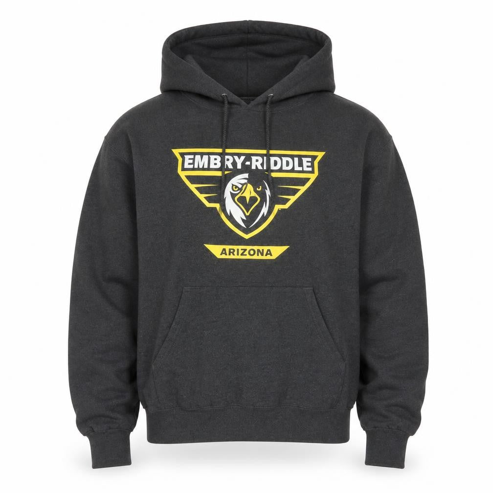 Champion Men's Grey Pullover Hoodie Embry-Riddle Arizona Small