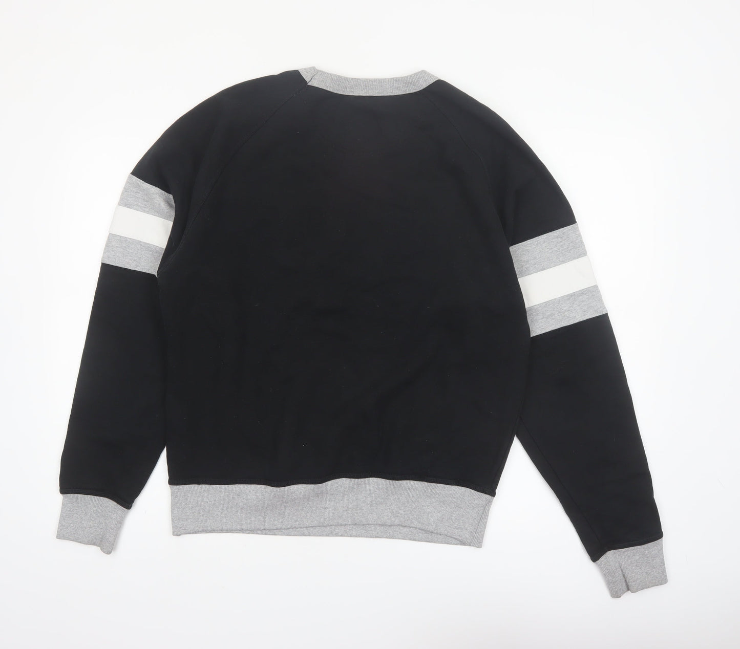 Champion Men's Black Grey Pullover Sweatshirt M Logo Sports Style