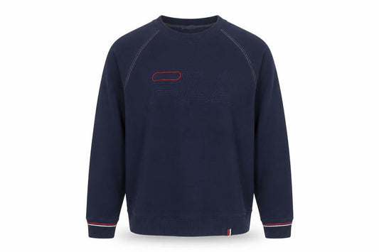 Fila Mens Blue Logo Pullover Sweatshirt Size L