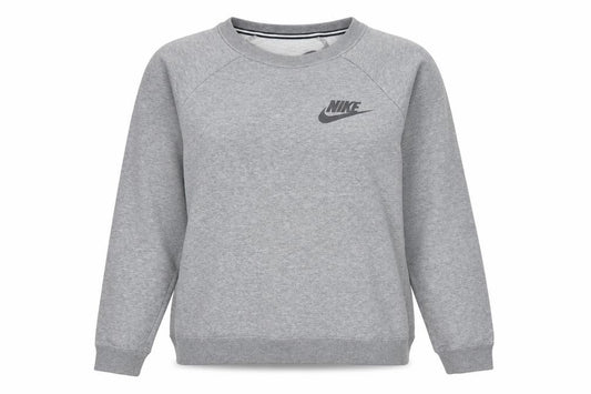 Nike Women Grey Small Pullover Sweatshirt Crew Neck Long Sleeve