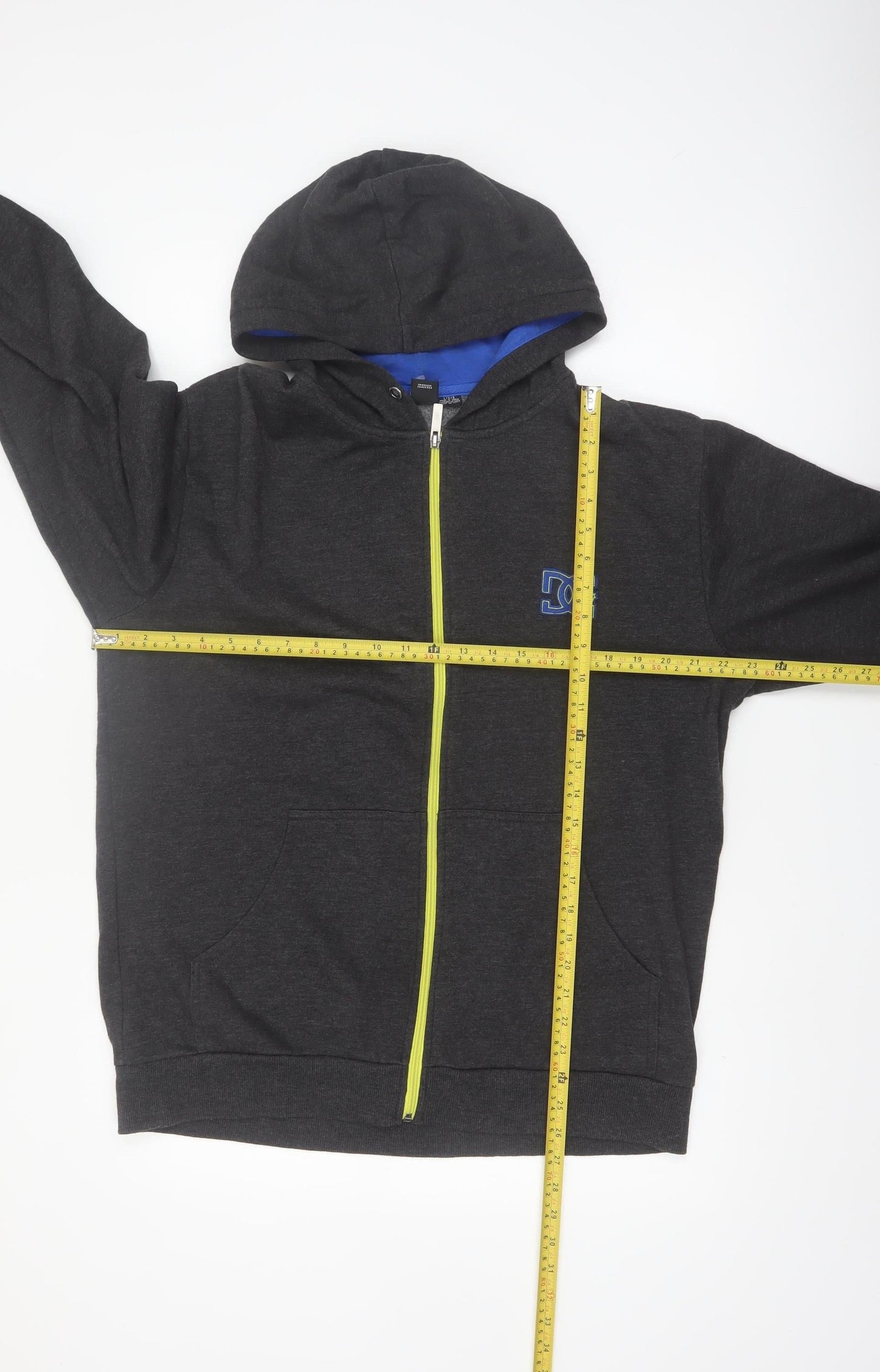 DC Men’s Black Full Zip Fleece Hoodie Size M Regular Fit