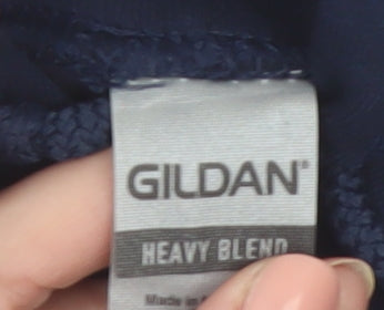 Gildan Men's Blue Texas USA Graphic Pullover Hoodie Medium