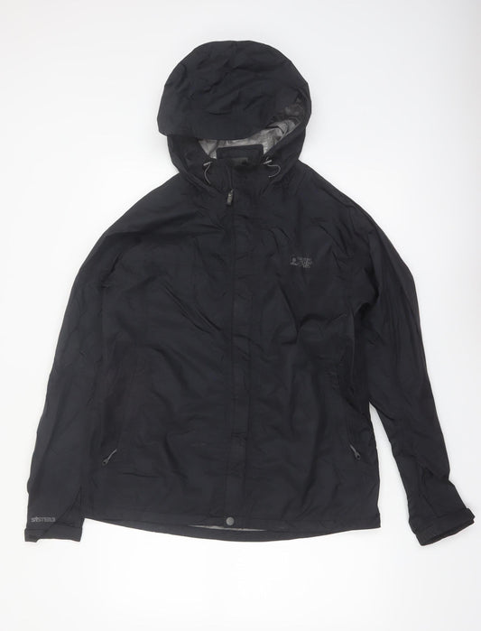 Eastern Mountain Sports Men's Black Medium Waterproof Hooded Rain Jacket