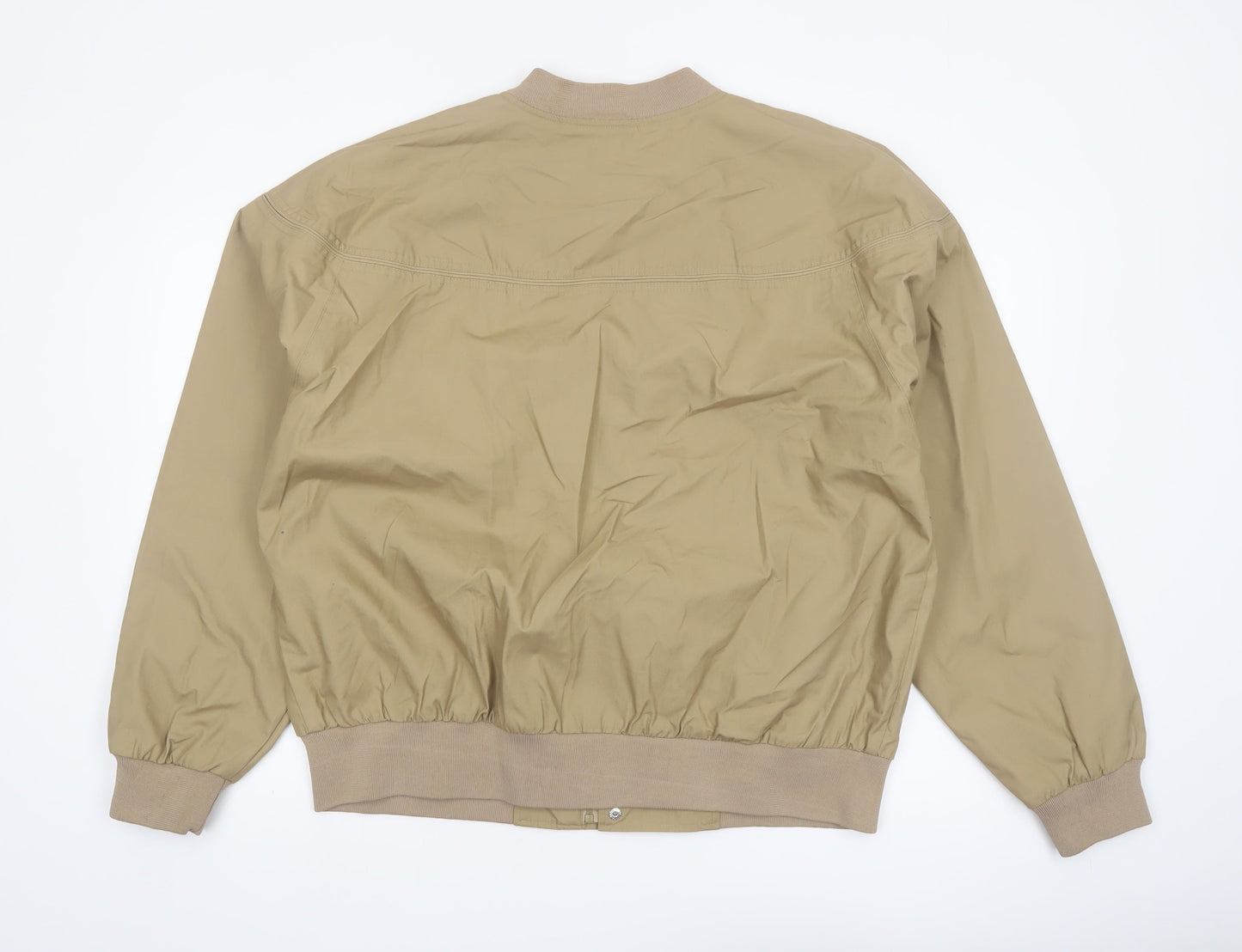 Knightsbridge Men's Beige Bomber Jacket L Polyester Cotton Casual