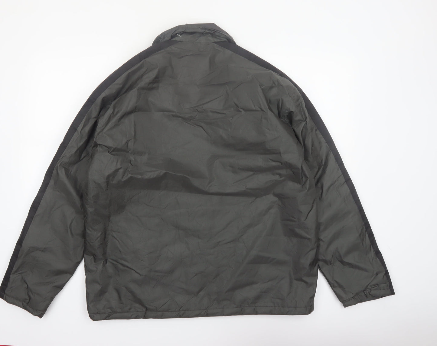 Casual Men’s Grey Polyester Full Zip Lightweight Jacket Size S