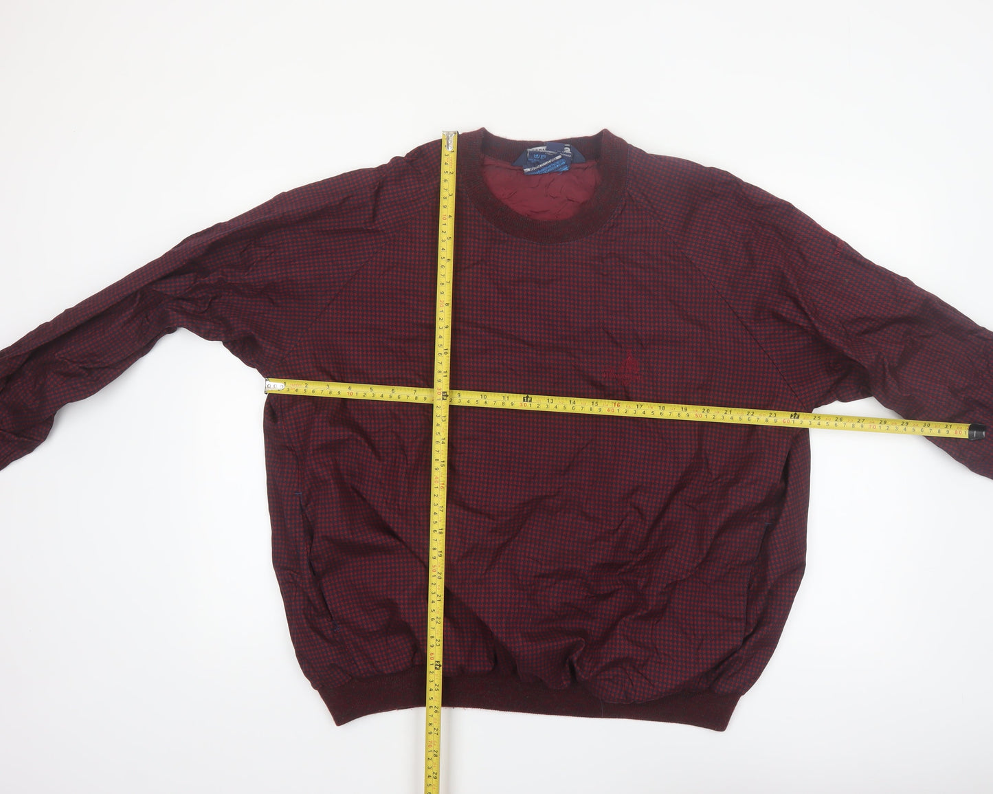 Sunderland of Scotland Men's Red Check Pullover Sweatshirt L Waterproof