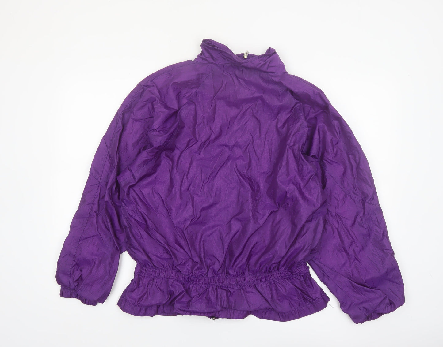 Droors Spirit Womens Purple Embroidered Windbreaker Jacket L