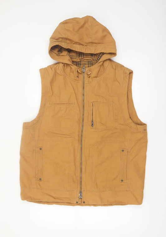 Territory Ahead Men's Brown L Hooded Cotton Bodywarmer Gilet